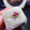 Natural Powder Topa Ring Main Stone 6 * 8mm3110110154