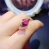 Natural Powder Topa Ring Main Stone 6 * 8mm3110110154