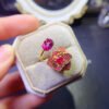 wsxc1698766773016_3 Natural powder topa ring, main stone size 6 * 8mm3110150124