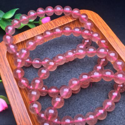 Strawberry Crystal Single Loop Bracelet 💕 Specification 8mm ✨0211013155