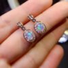 wsxc1698953632472_1 Pure natural dazzling white opal earrings, with a main stone size of 4 * 6mm0211110156