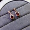 wsxc1698954113964_0 Pure natural Mozambique garnet earrings, main stone 4 * 5mm0211095188