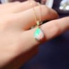 wsxc1698956220299_1 Pure natural dazzling white opal pendant, with a main stone size of 8 * 10mm0211160147