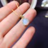wsxc1698956220299_2 Pure natural dazzling white opal pendant, with a main stone size of 8 * 10mm0211160147