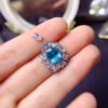 Natural apatite pendant, main stone 8 * 10mm0211290144