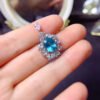 Natural apatite pendant, main stone 8 * 10mm0211290144