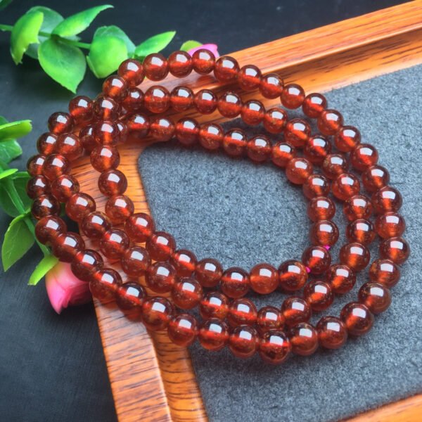 wsxc1699021154033_3 Orange Red Garnet Multi Loop Bracelet 💕 Specification 6mm ✨0311060155