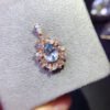 Pure Natural Sky Blue Topaz Pendant Main Stone 8 × 10mm0311140126