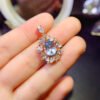 Pure Natural Sky Blue Topaz Pendant Main Stone 8 × 10mm0311140126
