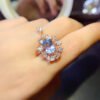 Pure Natural Sky Blue Topaz Pendant Main Stone 8 × 10mm0311140126