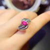Natural powder topa ring, main stone size 4 * 6mm0311095146