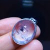 Natural water gallbladder black quicksand pendant necklace, size 20/16mm0311238791