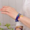 Original natural lapis lazuli multi loop bracelet with a diameter of approximately 4.6mm0311099187