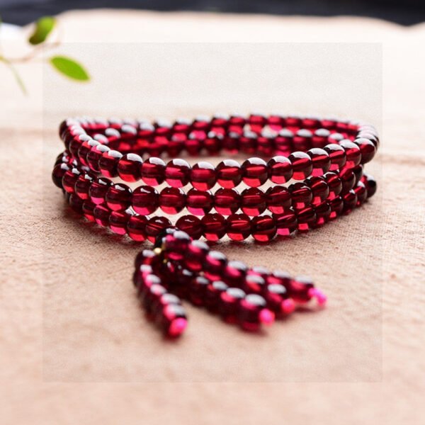 wsxc1699024317476_2 Natural Wine Red Garnet Three Ring Bracelet, with a bead diameter of 4.8mm0311139589