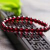 wsxc1699107627100_0 Natural Wine Red Garnet Single Loop Bracelet, 💖 The diameter of the bead is about 6.5mm0311109188