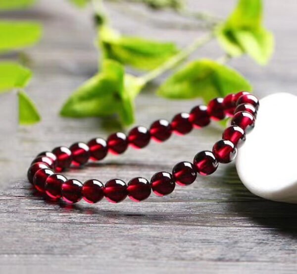 wsxc1699107627100_1 Natural Wine Red Garnet Single Loop Bracelet, 💖 The diameter of the bead is about 6.5mm0311109188