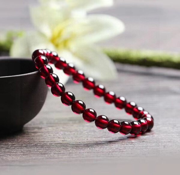 wsxc1699107627100_2 Natural Wine Red Garnet Single Loop Bracelet, 💖 The diameter of the bead is about 6.5mm0311109188