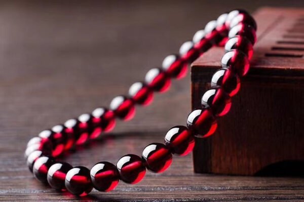 wsxc1699107627100_4 Natural Wine Red Garnet Single Loop Bracelet, 💖 The diameter of the bead is about 6.5mm0311109188