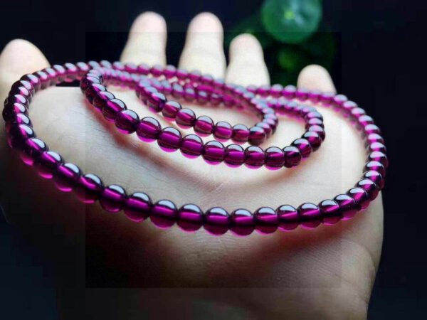 wsxc1699108194657_0 Natural Purple Tooth Black Pure Body Four Ring Bracelet, 3.6mm Diameter0311059166