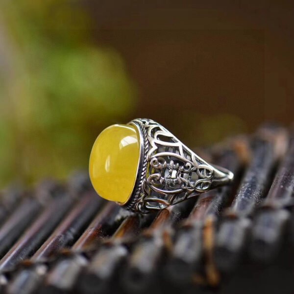 wsxc1699109155165_1 Natural Honey Wax Men's Ring, Nude Stone Size Approximately: 19.9 * 15.3mm0311159188