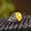 wsxc1699109155165_2 Natural Honey Wax Men's Ring, Nude Stone Size Approximately: 19.9 * 15.3mm0311159188