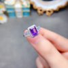 wsxc1699111564036_1 Natural Brazilian amethyst ring, main stone size square 6 * 8mm0411110845