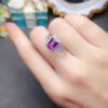 wsxc1699111564036_4 Natural Brazilian amethyst ring, main stone size square 6 * 8mm0411110845