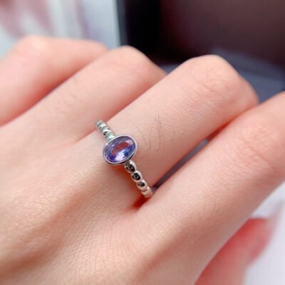 Natural Tanzanite Ring, Main Stone Size 4 * 6mm0411110264