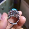 Natural Aurora Titanium Purple Titanium Da Bizi Mizi Flower Ring for Men and Women, Size: 15.4/12.7mm0411668456