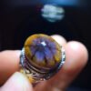 Natural Aurora Titanium Purple Titanium Da Bizi Mizi Flower Ring for Men and Women, Size: 15.4/12.7mm0411668456