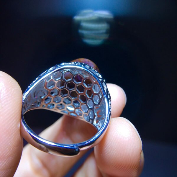 Natural Aurora Titanium Purple Titanium Da Bizi Mizi Flower Ring for Men and Women, Size: 15.4/12.7mm0411668456