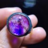 wsxc1699112991502_2 Natural Purple Hair Crystal Purple Super Seven Ring, Specification: 13.5/13.2mm0411238778