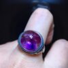 wsxc1699112991502_8 Natural Purple Hair Crystal Purple Super Seven Ring, Specification: 13.5/13.2mm0411238778