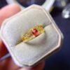 Natural Sri Lankan unburned red sapphire ring, with a main stone size of 4 * 5mm0511150128
