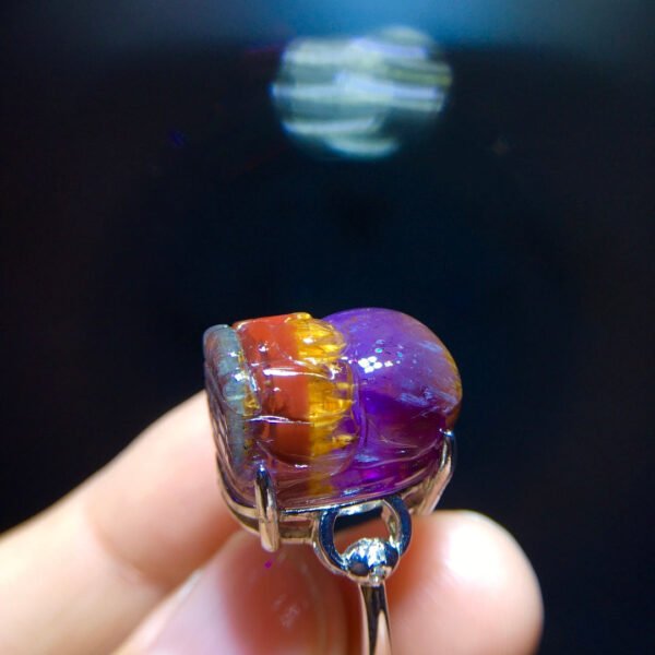 wsxc1699214162831_2 Aurora 23 Aurora Titanium Purple Titanium Pixiu Ring for Men and Women, Size: 18.1/13mm0511418781