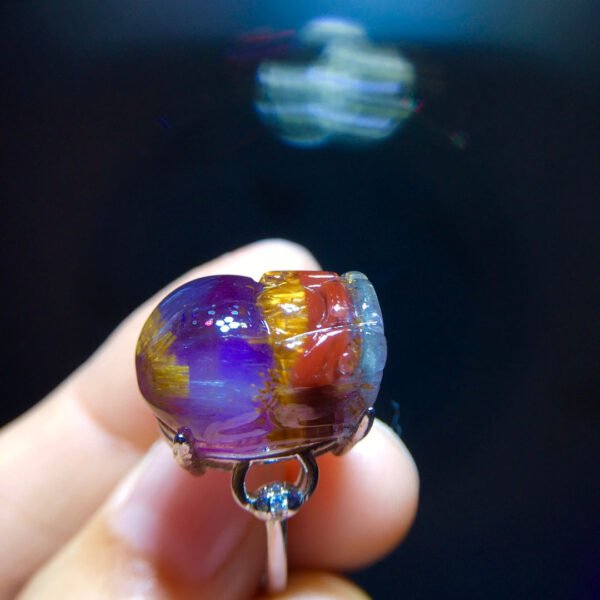 wsxc1699214162831_4 Aurora 23 Aurora Titanium Purple Titanium Pixiu Ring for Men and Women, Size: 18.1/13mm0511418781
