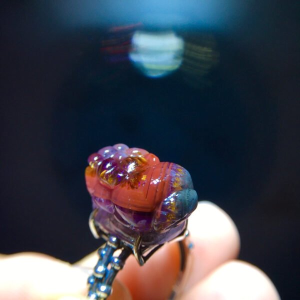 wsxc1699214299175_3 Aurora 23 Aurora Titanium Purple Titanium Pixiu Ring for Men and Women, Size: 16.3/11.6mm0511338159