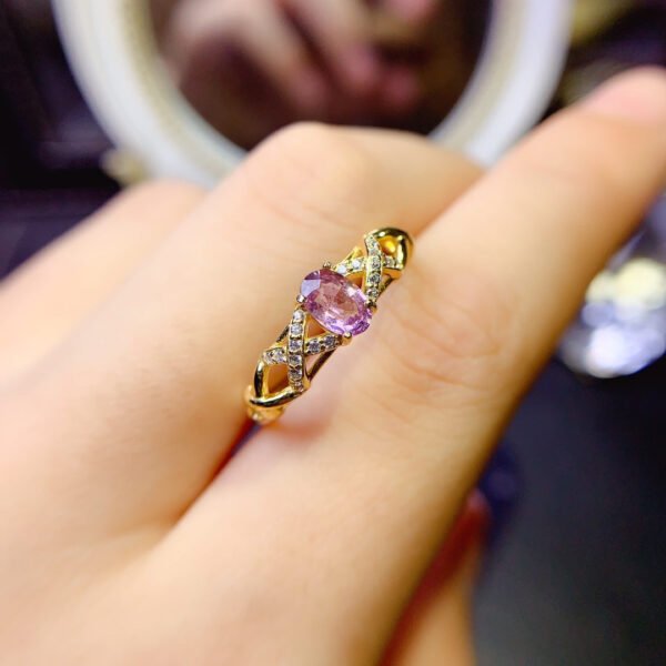 Pure natural tourmaline ring, main stone 4 * 6mm0611095189