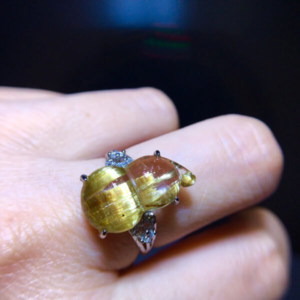 Titanium crystal gourd ring, specifications: 18.4/10.4mm0711248195