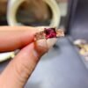 wsxc1699479330066_2 Pure natural magnesium aluminum garnet ring, with a main stone size of 6mm square0811130295