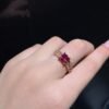 wsxc1699479330066_4 Pure natural magnesium aluminum garnet ring, with a main stone size of 6mm square0811130295