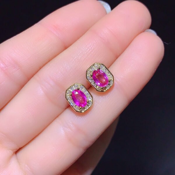 wsxc1699479692959_4 Pure natural unburned Papalacha powder blue treasure earrings, size 4 * 6mm0811499532
