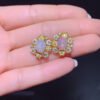 wsxc1699480401445_1 Pure natural dazzling white opal earrings, with a main stone size of 6 * 8mm0811130254