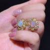 wsxc1699480401445_3 Pure natural dazzling white opal earrings, with a main stone size of 6 * 8mm0811130254