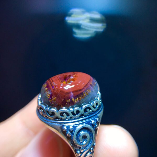 Aurora 23 Aurora Titanium Purple Eye Ring, Size: 14.2/11.2mm0811368199
