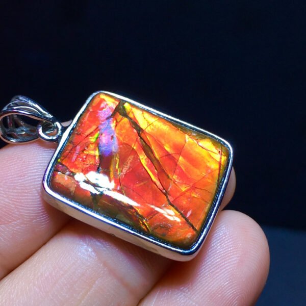 Natural Canadian mottled stone matte pendant, size 21.5/17.6mm0911398155
