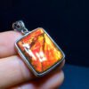 Natural Canadian mottled stone matte pendant, size 21.5/17.6mm0911398155