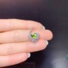 Natural Sri Lankan unburned colored sapphire pendant, with a main stone size of 6mm in the heart1110375188
