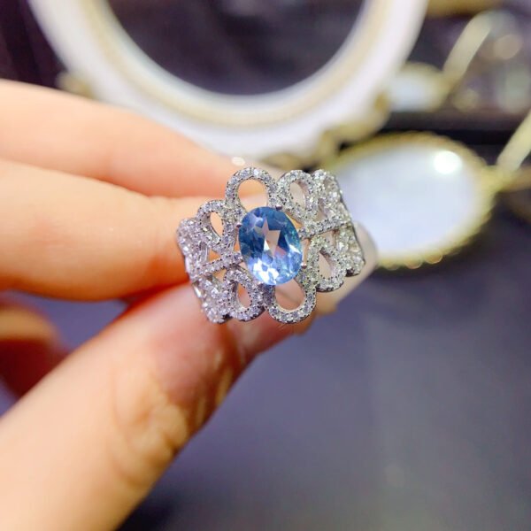wsxc1699625113506_0 Swiss Blue Topaz Stone Ring, Main Stone Size 6 *1110130266