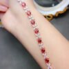 wsxc1699626759773_4 Pure natural magnesium aluminum garnet bracelet, main stone size 4 * 5mm1110350126